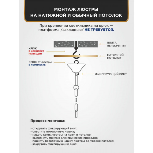 Люстра подвесная 5 ламп хрусталь Аврора S1264-5